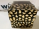 BLACK AND GOLD DECORATIVE WOODEN CHEST WITH DRAWER