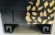 BLACK AND GOLD DECORATIVE WOODEN CHEST WITH DRAWER