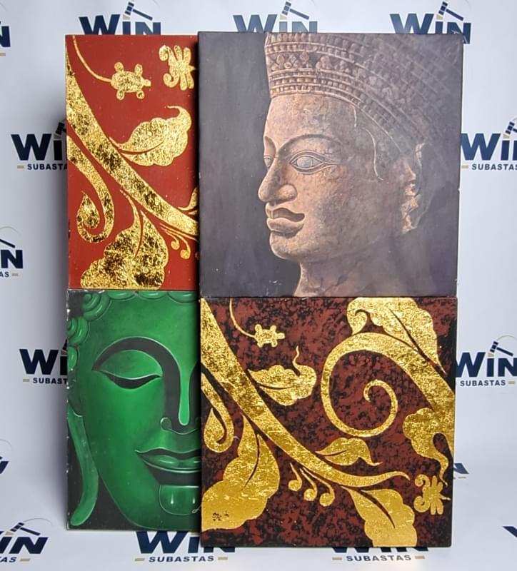 SERIES OF 4 PAINTINGS. REF:CU110