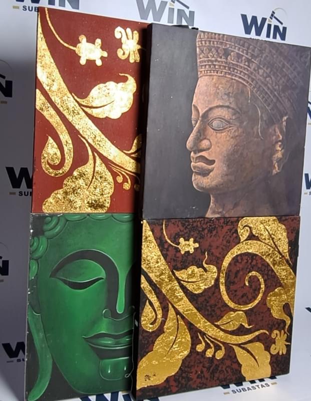 SERIES OF 4 PAINTINGS. REF:CU110