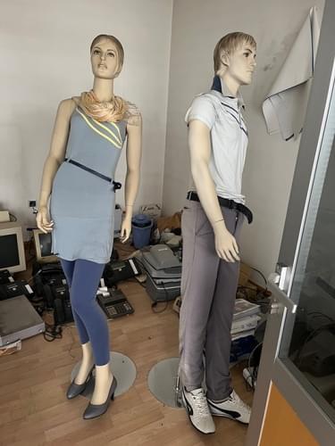 Lot of 2 Mannequins for display, shop windows.