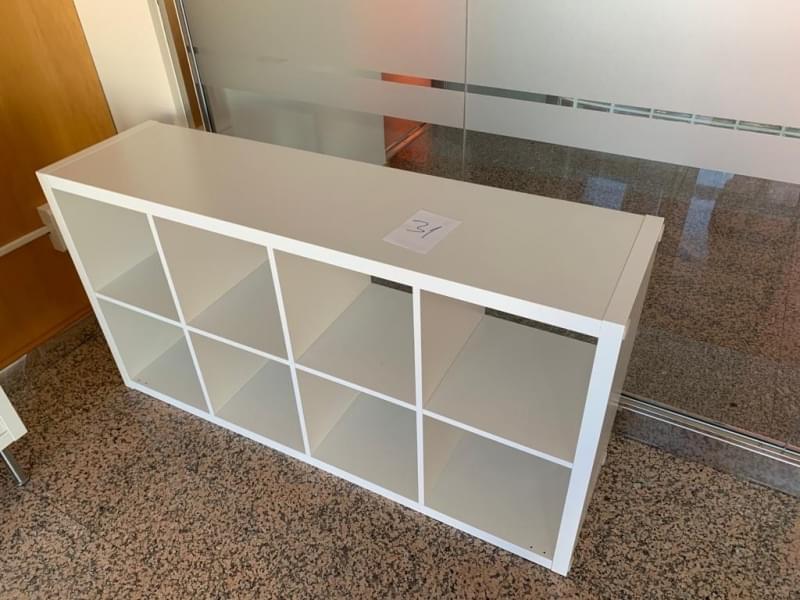 LOTE DE MUEBLES BLANCOS ( 4 UNIDADES), ESTANTERIAS Y ARMARIO