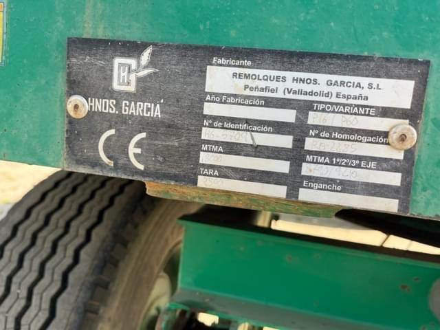 Lote Remolque Plataforma 2 ejes Hnos García.